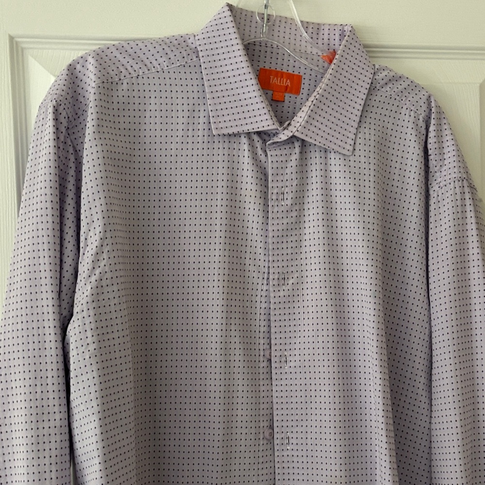 TALLIA Lavender Patterned Dress Shirt